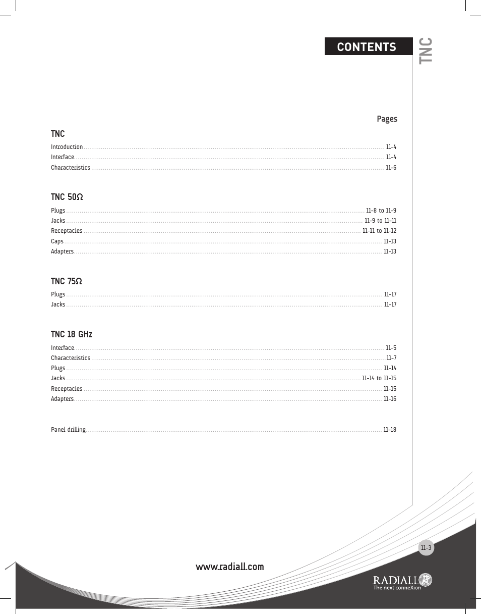 Northern Connectors Radiall TNC Series Coaxial Connectors User Manual | Page 3 / 19