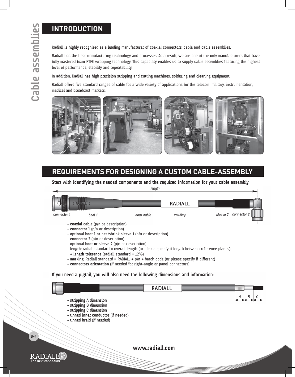 Cable assemblies | Northern Connectors Radiall RF & Microwave Cable Assemblies User Manual | Page 3 / 38