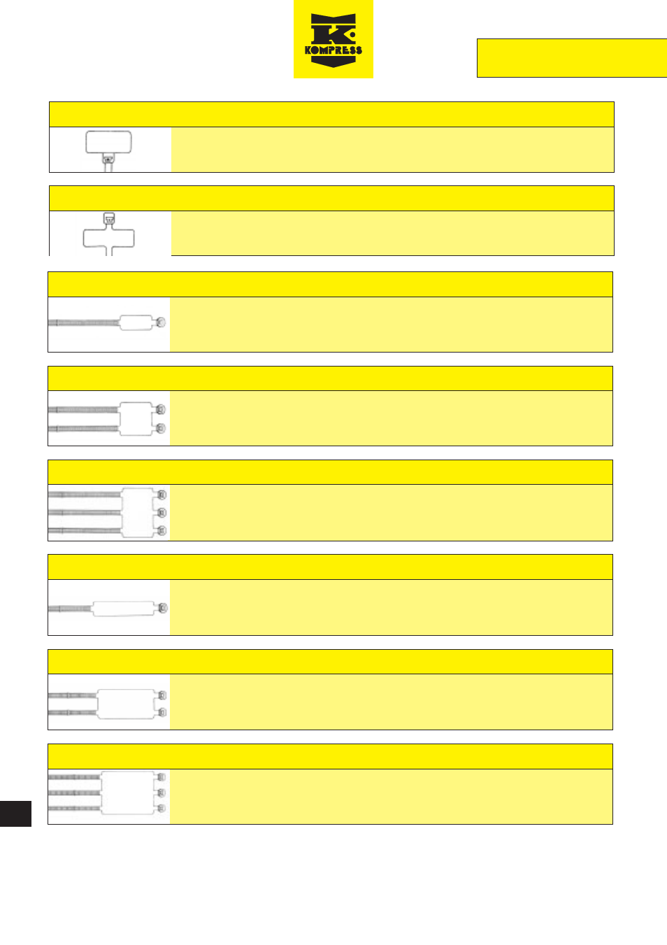 Cable ties a, Marker ties - (area 13x28), Marker ties - (area 47x28) | Marker ties - (area 30x28), Marker ties - (area 13x55), Marker ties - (area 30x55), Marker ties - (area 47x55), Marker ties - (area 20x9), Marker ties - (area 25x8) | Northern Connectors Kompress Cable Ties & Fixings User Manual | Page 6 / 10