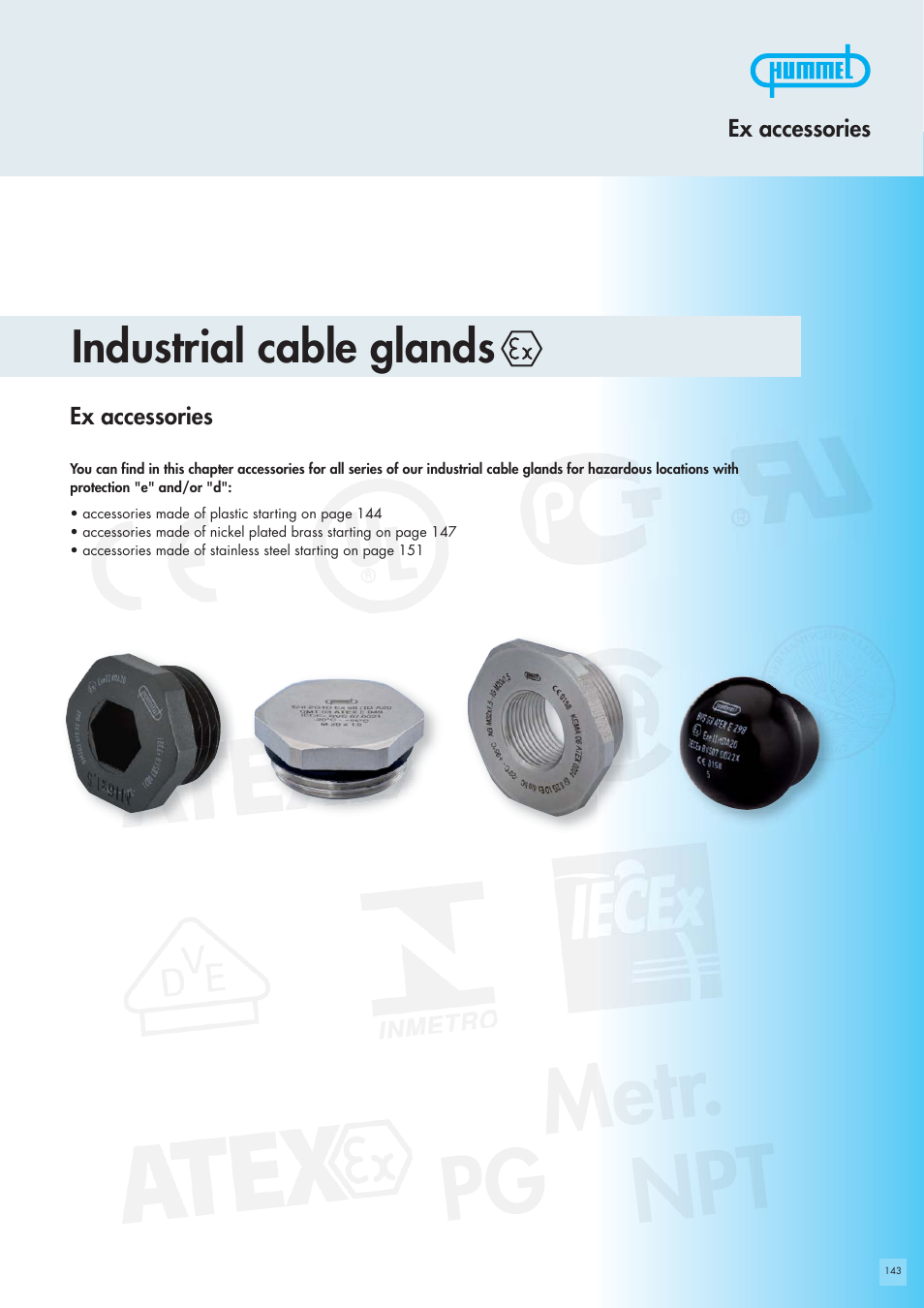 Northern Connectors Hummel Ex Cable Gland Accessories User Manual | 12 pages