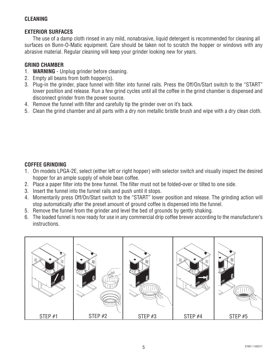 Bunn LPGA-2E User Manual | Page 5 / 6