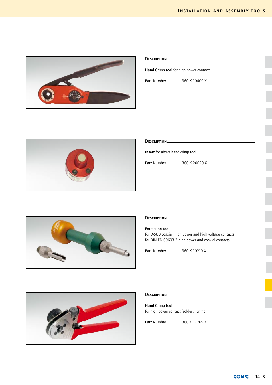 Installation and assembly tools | Northern Connectors Conec D-Sub Installation & Assembly Tools User Manual | Page 4 / 8