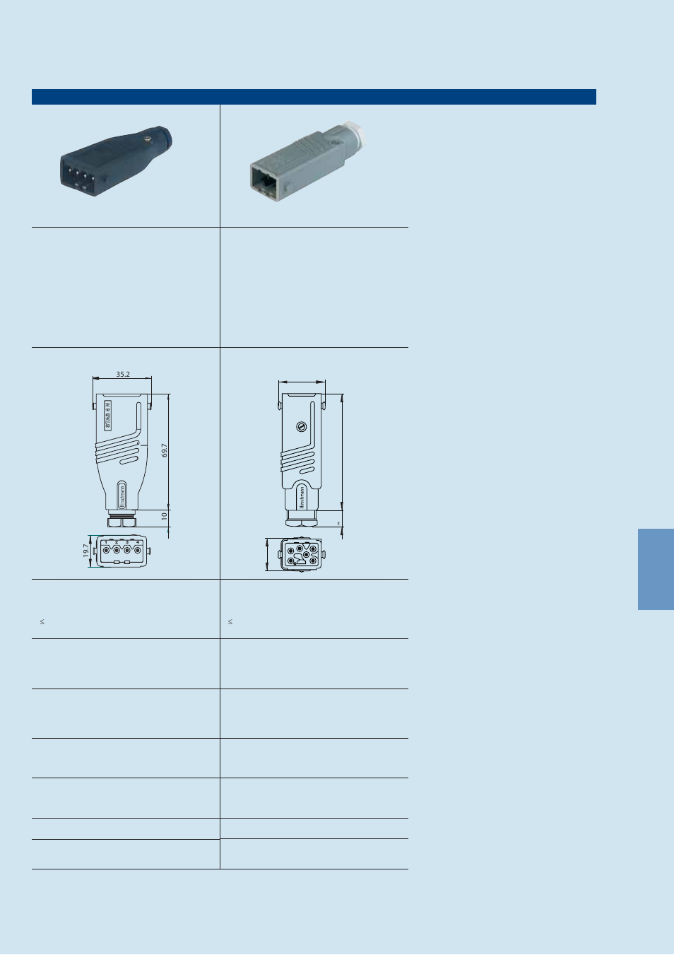 Stas 4 n schwarz/black stas 5 grau/grey | Northern Connectors Hirschmann ST-Series Rectangular Connectors User Manual | Page 12 / 18