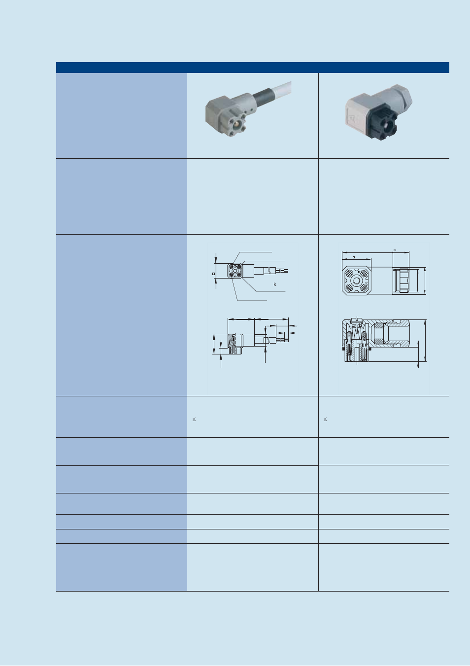 Rectangular connectors g-series, Rectangular connectors g-series > cable socket | Northern Connectors Hirschmann G-Series Rectangular Connectors User Manual | Page 7 / 21