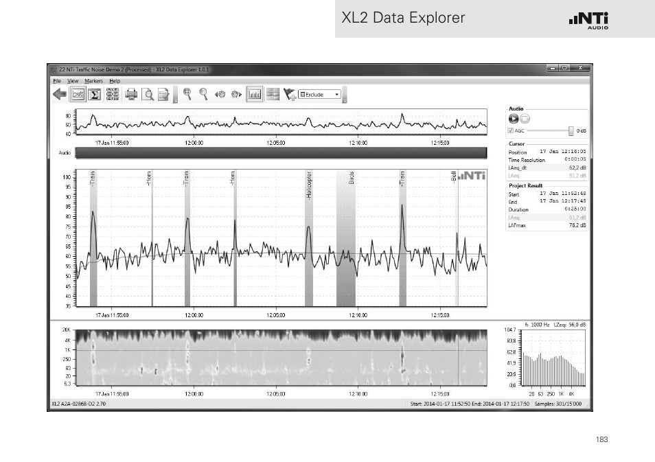Xl2 data explorer | NTi Audio XL2 Sound Level Meter User Manual | Page 183 / 240