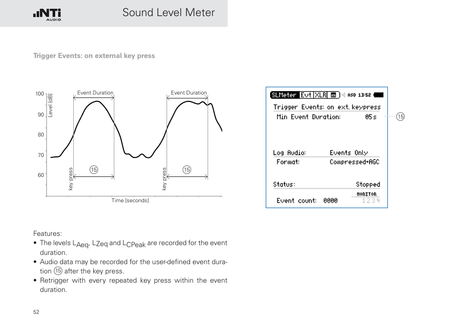 Sound level meter | NTi Audio XL2 Sound Level Meter User Manual | Page 52 / 240