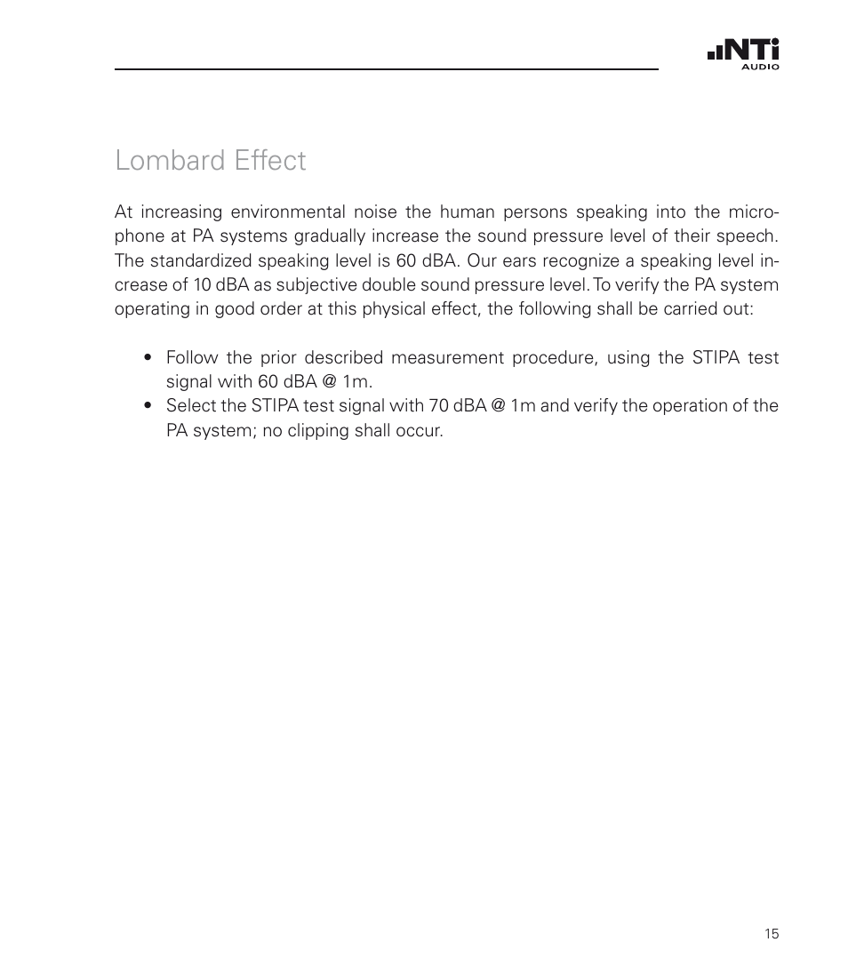 Lombard effect | NTi Audio TalkBox User Manual | Page 15 / 32
