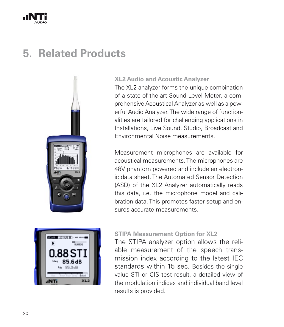 Related products | NTi Audio TalkBox User Manual | Page 20 / 32