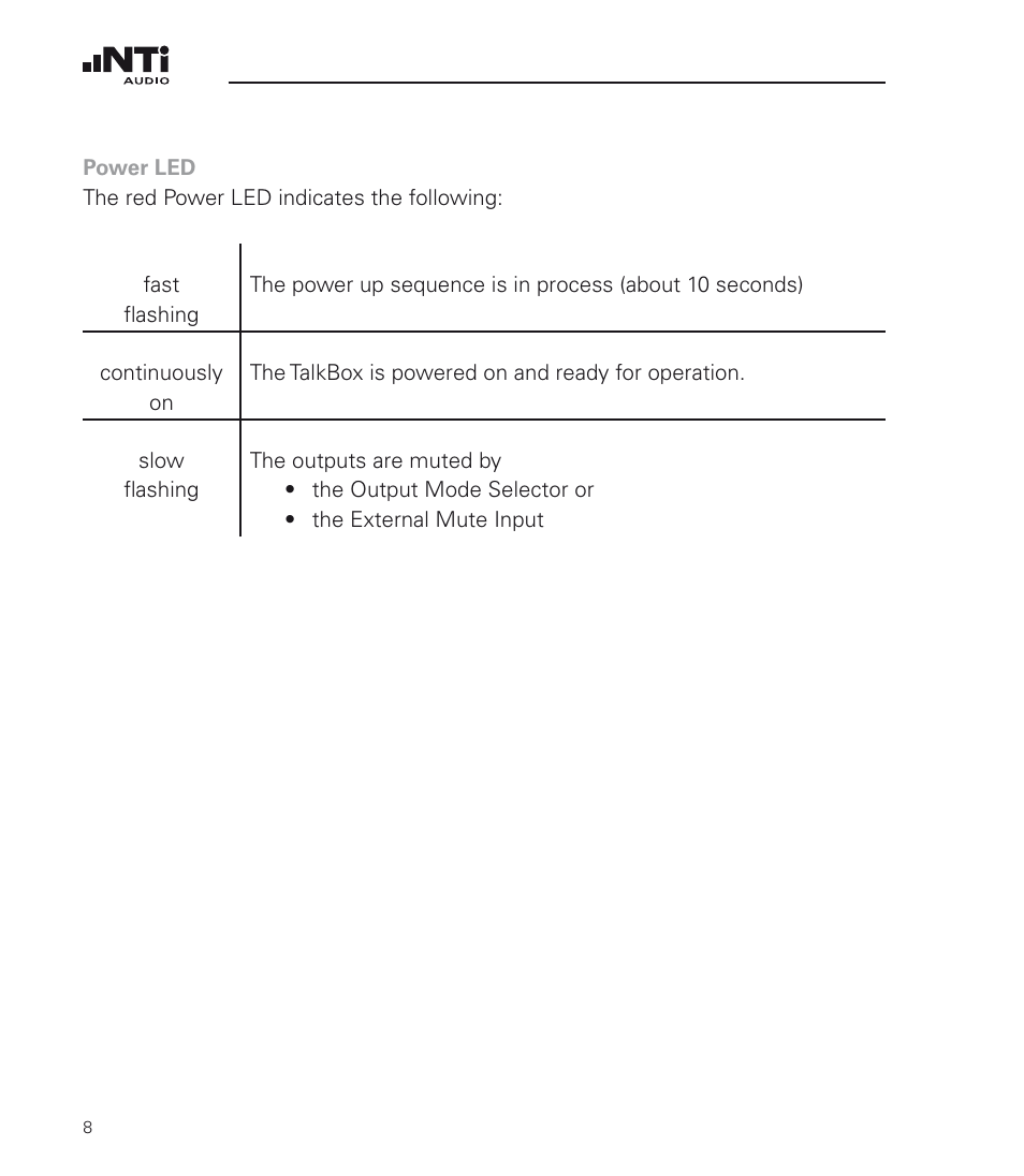 NTi Audio TalkBox User Manual | Page 8 / 32