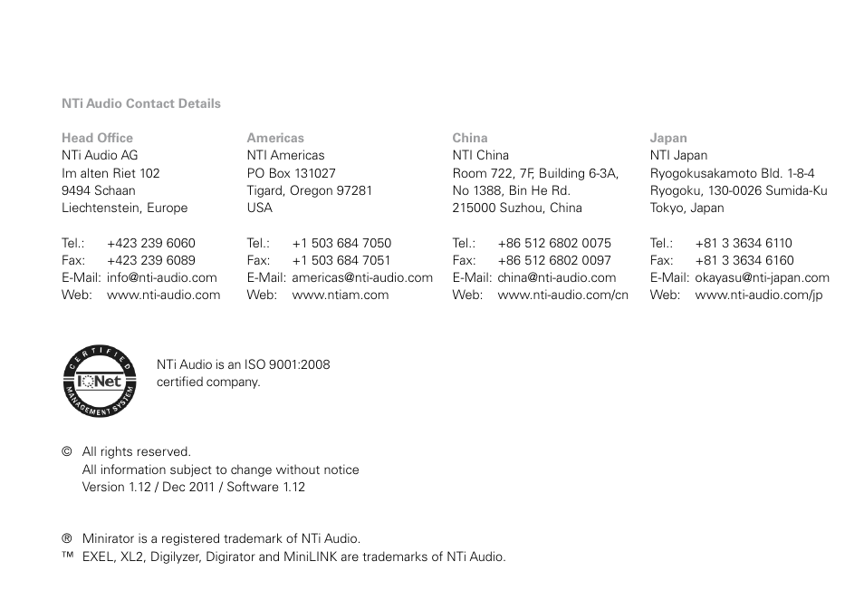 NTi Audio Digirator DR2 User Manual | Page 2 / 56