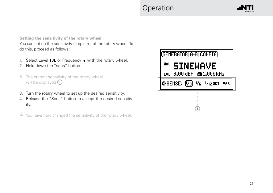 Operation | NTi Audio Digirator DR2 User Manual | Page 21 / 56