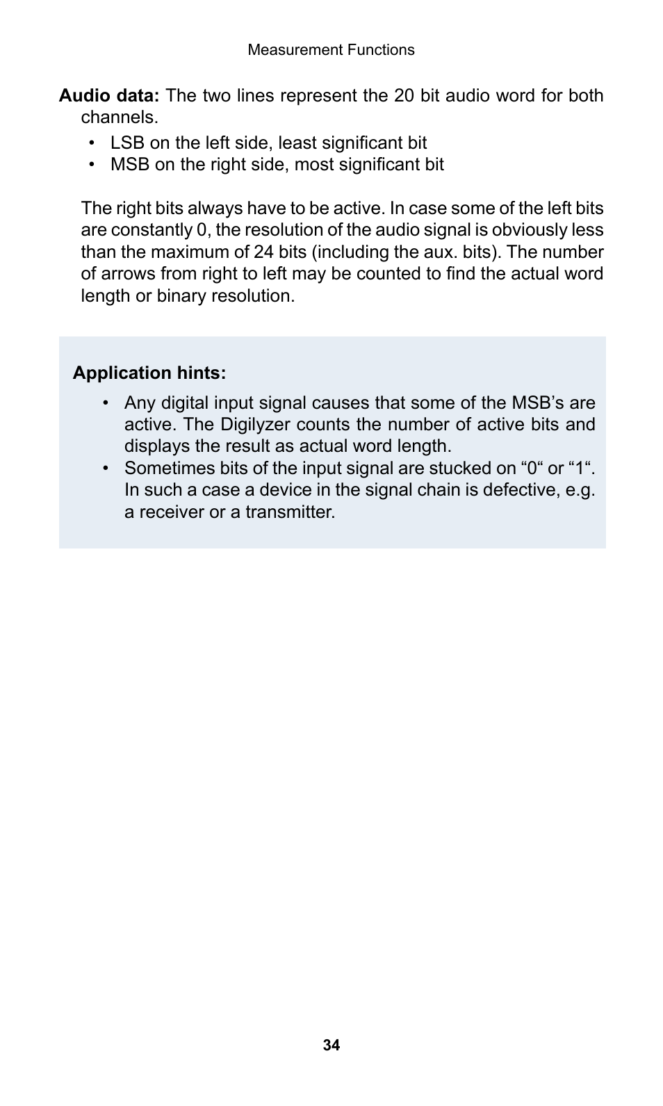 NTi Audio Digilyzer DL1 User Manual | Page 34 / 66