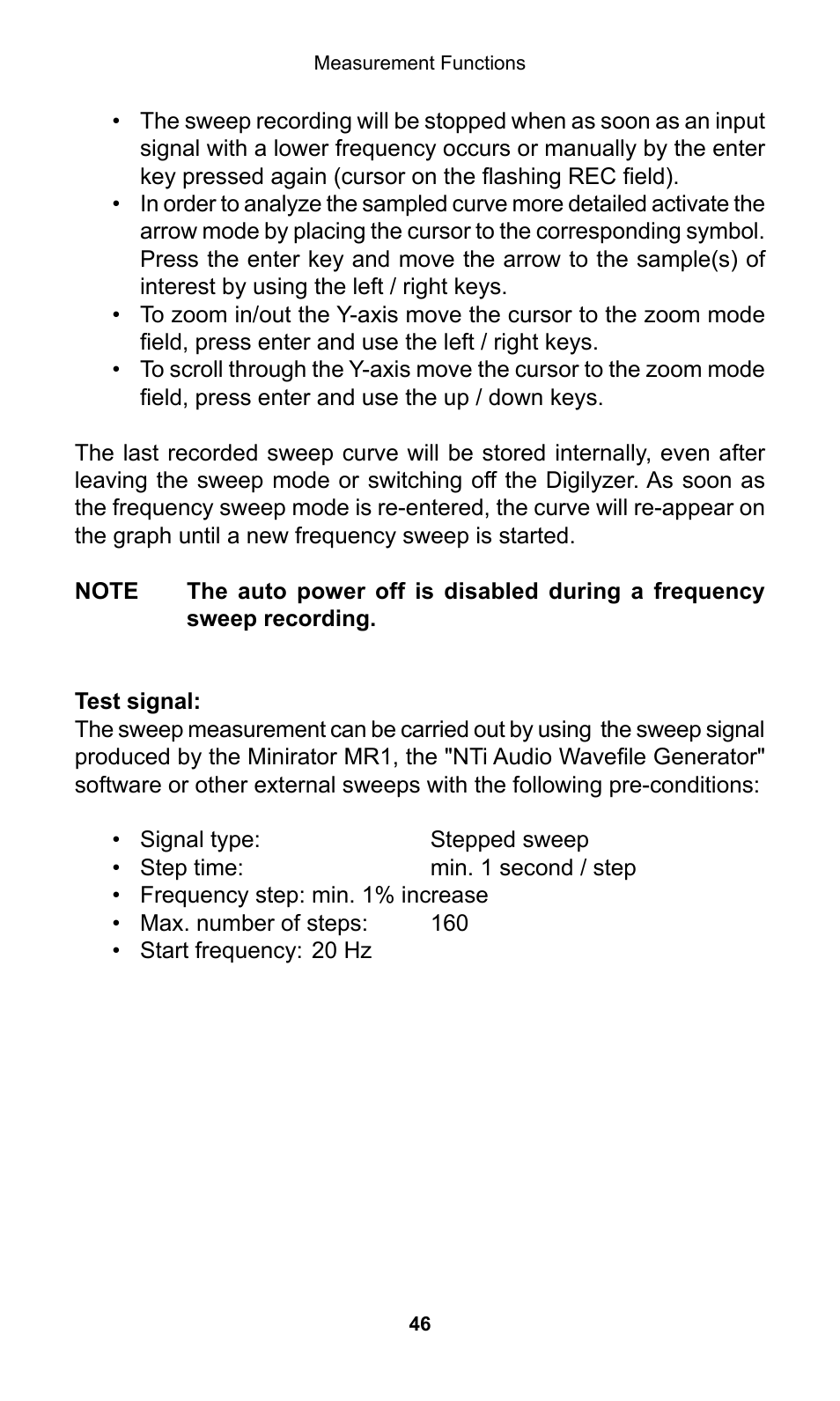 NTi Audio Digilyzer DL1 User Manual | Page 46 / 66