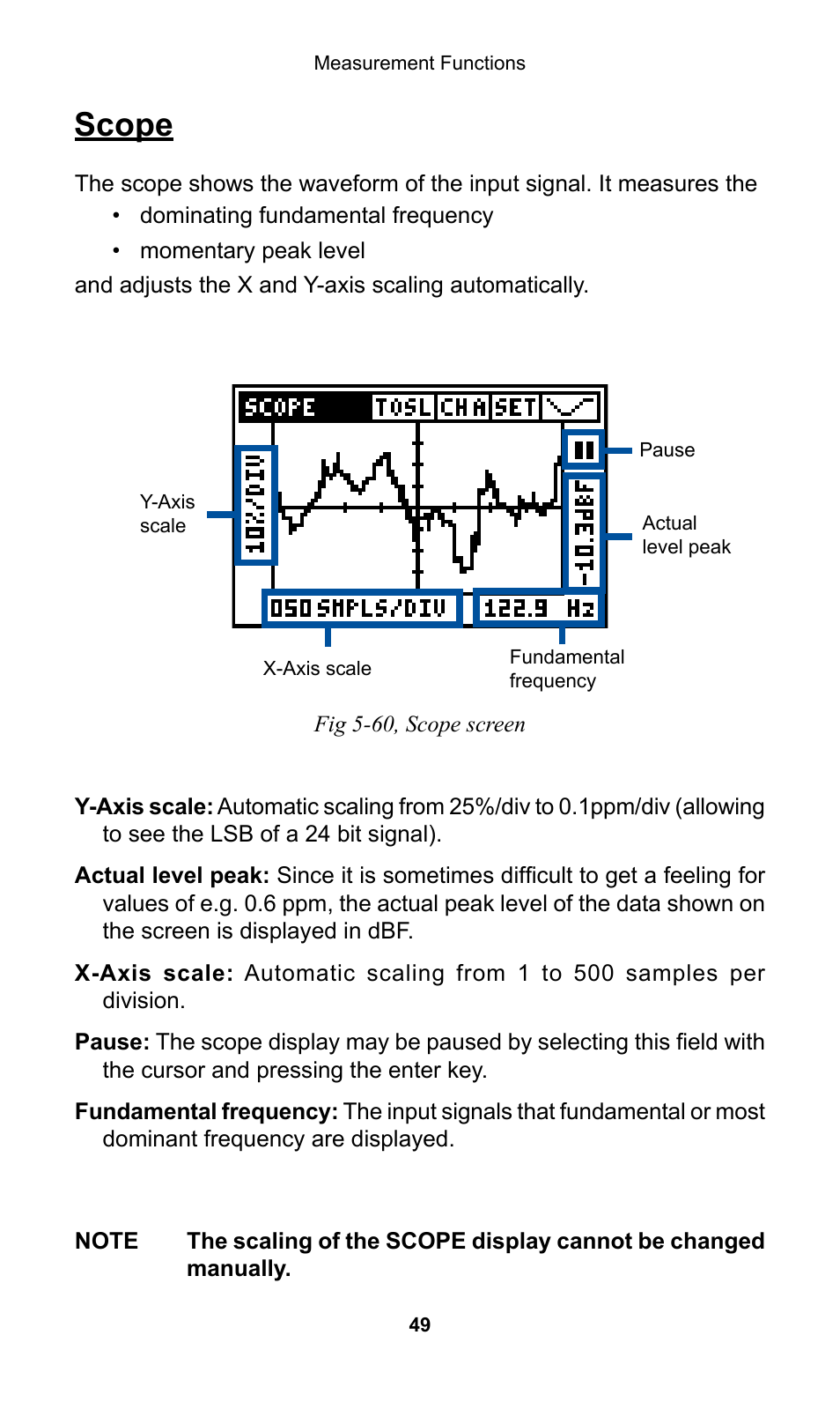 Scope | NTi Audio Digilyzer DL1 User Manual | Page 49 / 66