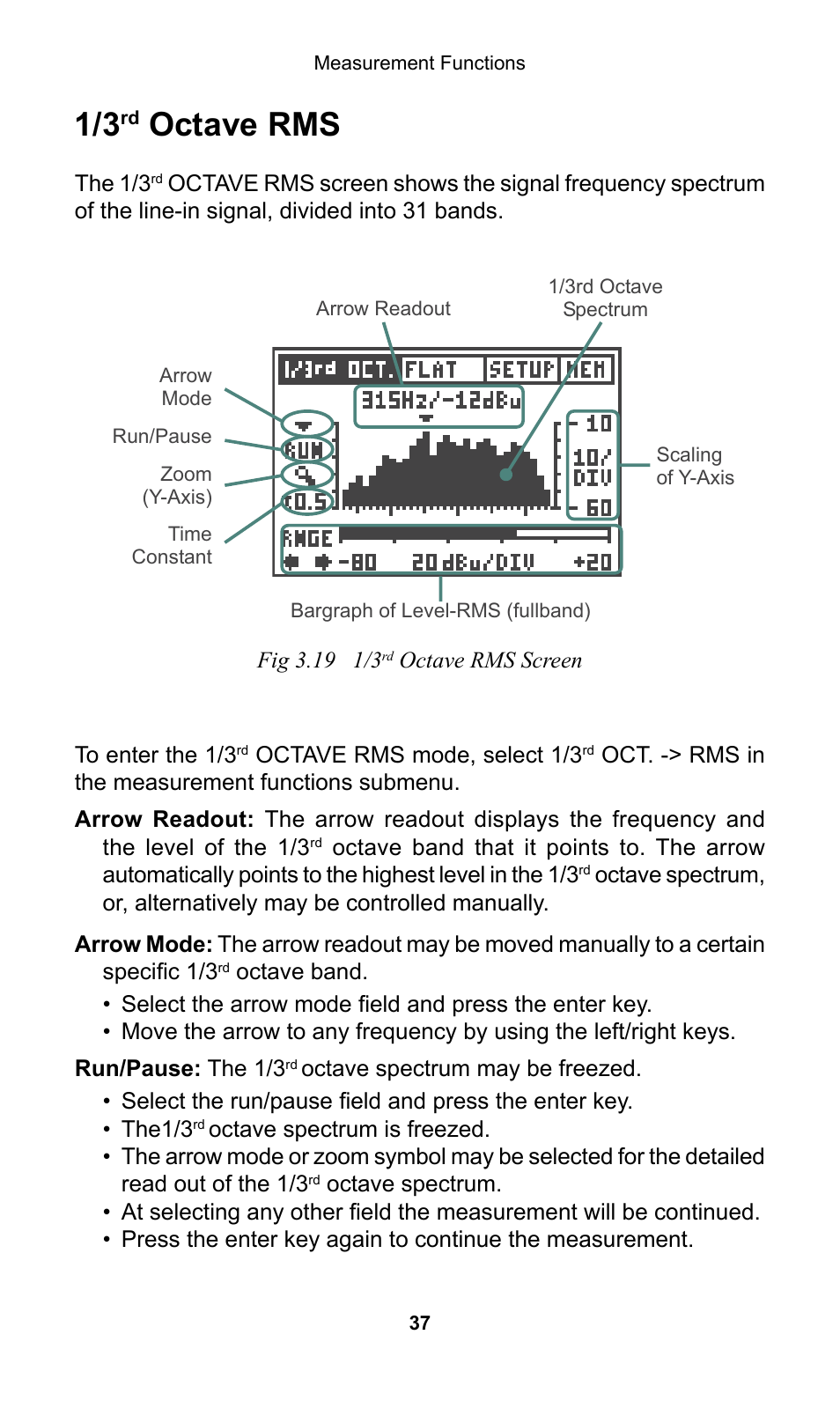 Octave rms | NTi Audio Minilyzer ML1 User Manual | Page 37 / 53