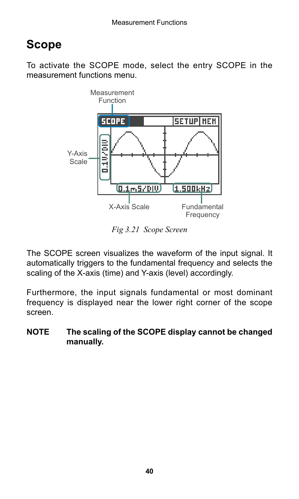 Scope | NTi Audio Minilyzer ML1 User Manual | Page 40 / 53
