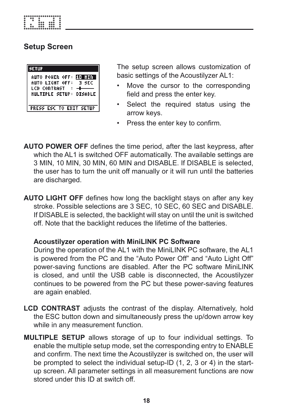 NTi Audio Acoustilyzer AL1 User Manual | Page 18 / 96