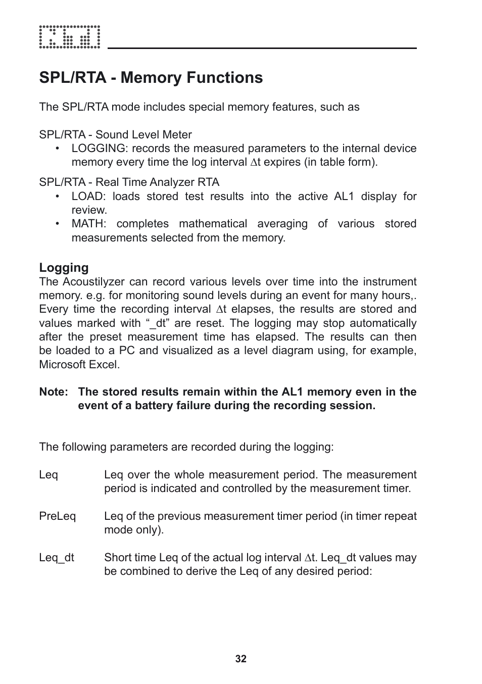 NTi Audio Acoustilyzer AL1 User Manual | Page 32 / 96