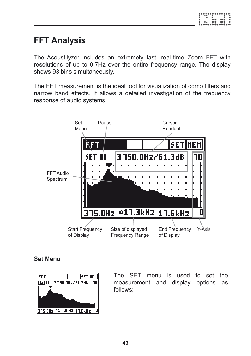 Fft analysis | NTi Audio Acoustilyzer AL1 User Manual | Page 43 / 96