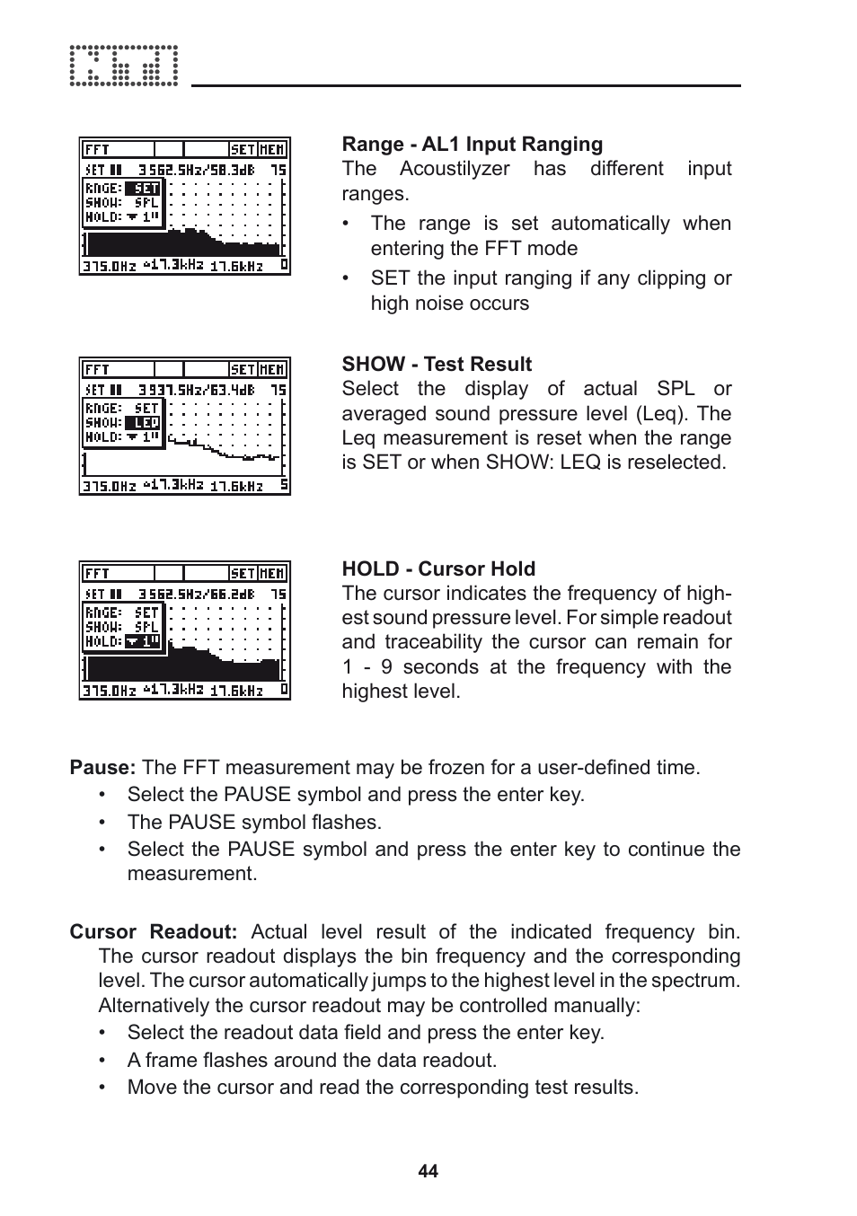 NTi Audio Acoustilyzer AL1 User Manual | Page 44 / 96