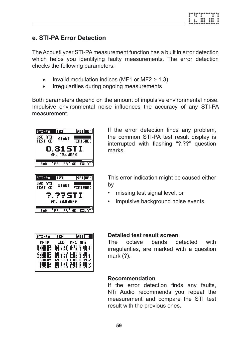 NTi Audio Acoustilyzer AL1 User Manual | Page 59 / 96