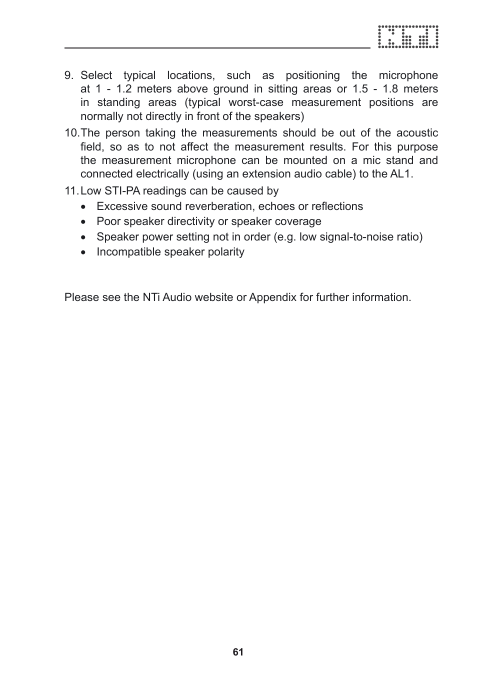 NTi Audio Acoustilyzer AL1 User Manual | Page 61 / 96