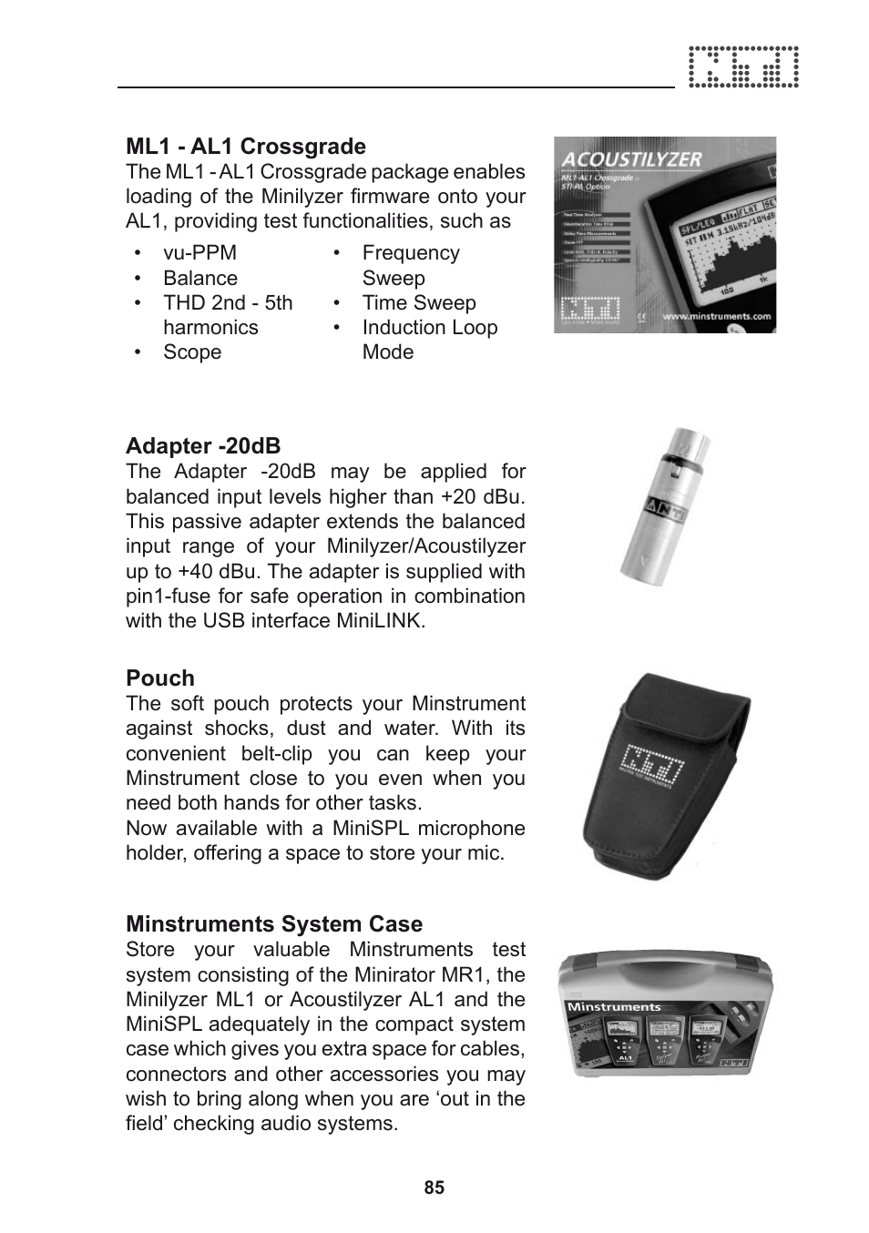 NTi Audio Acoustilyzer AL1 User Manual | Page 85 / 96