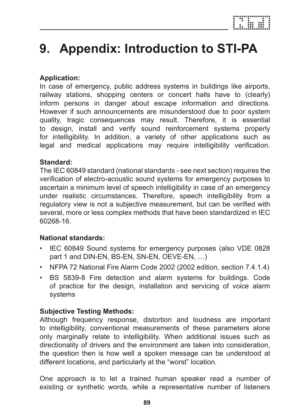 Appendix: introduction to sti-pa | NTi Audio Acoustilyzer AL1 User Manual | Page 89 / 96