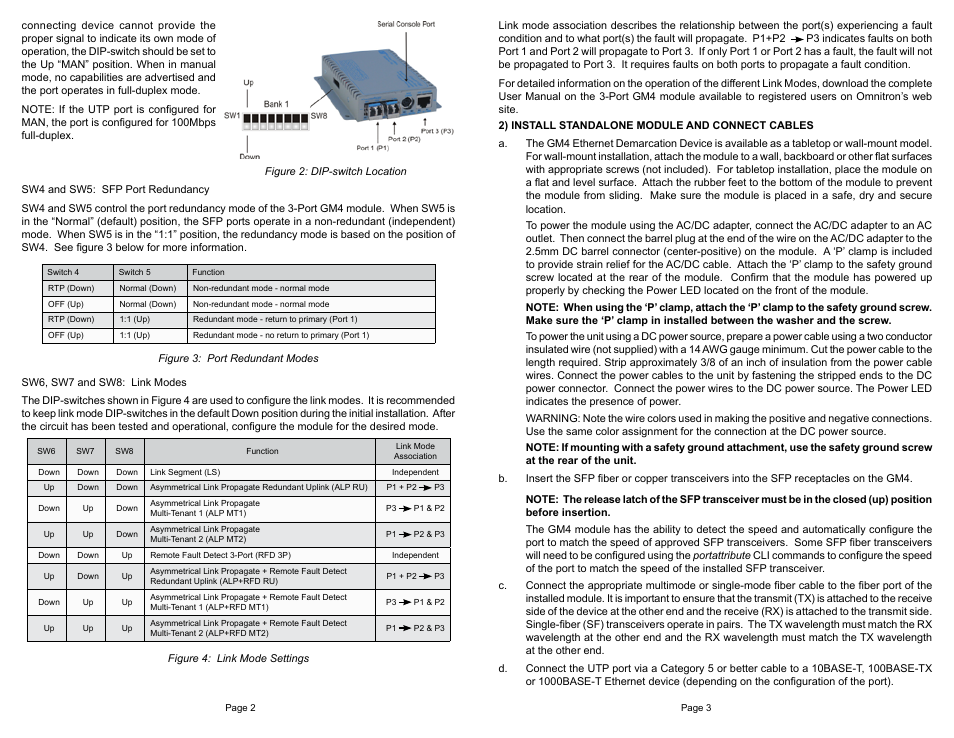 Omnitron Systems Technology iConverter 3-Port GM4 User Manual | Page 2 / 2