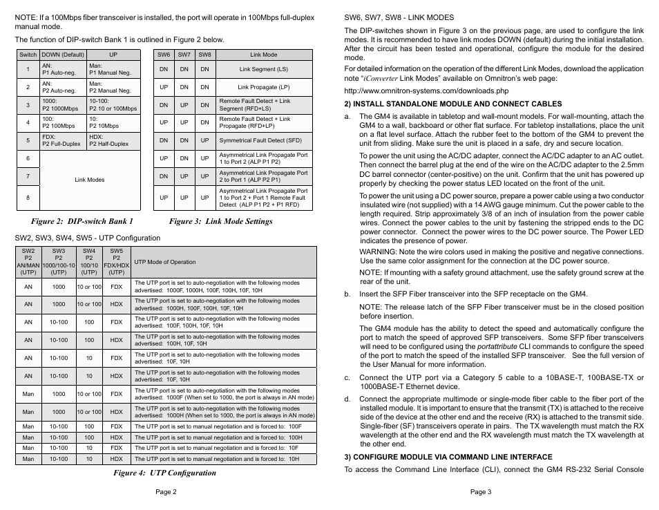 Omnitron Systems Technology iConverter 2-Port GM4 User Manual | Page 2 / 2