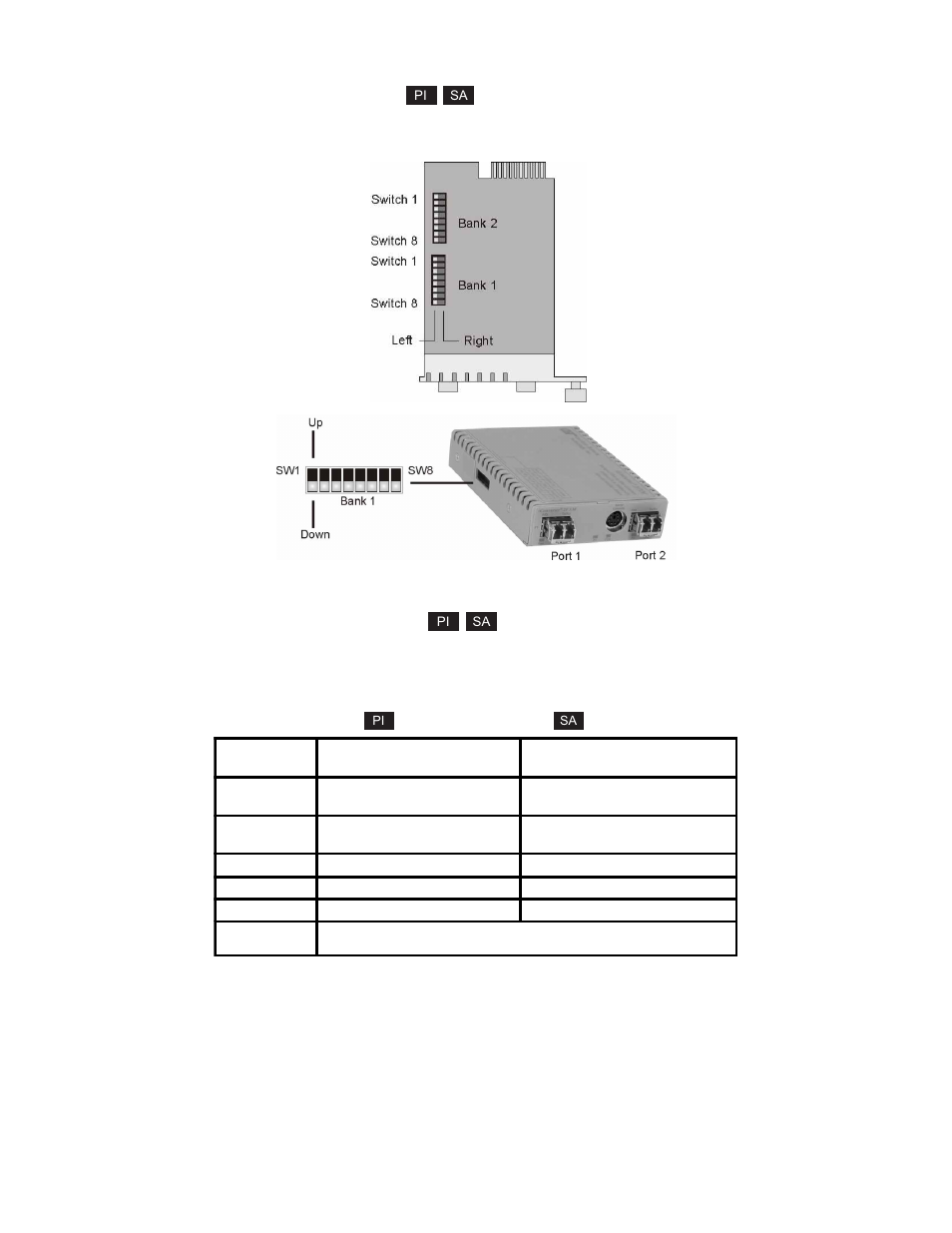 2 configuring dip-switches, 1 board-mounted bank 1 settings, Configuring dip-switches | Board-mounted bank 1 settings | Omnitron Systems Technology iConverter 2GXM User Manual | Page 6 / 44