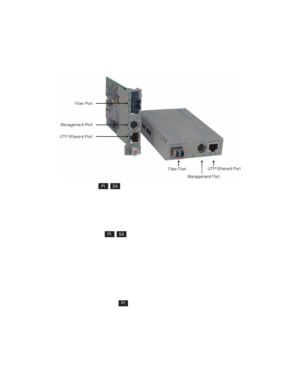 0 port structure, 1 overview, 1 management port | 2 utp and fiber ports, 3 backplane ethernet ports, Port structure, Overview, Management port, Utp and fiber ports, Backplane ethernet ports | Omnitron Systems Technology Converter GXTM User Manual User Manual | Page 4 / 48