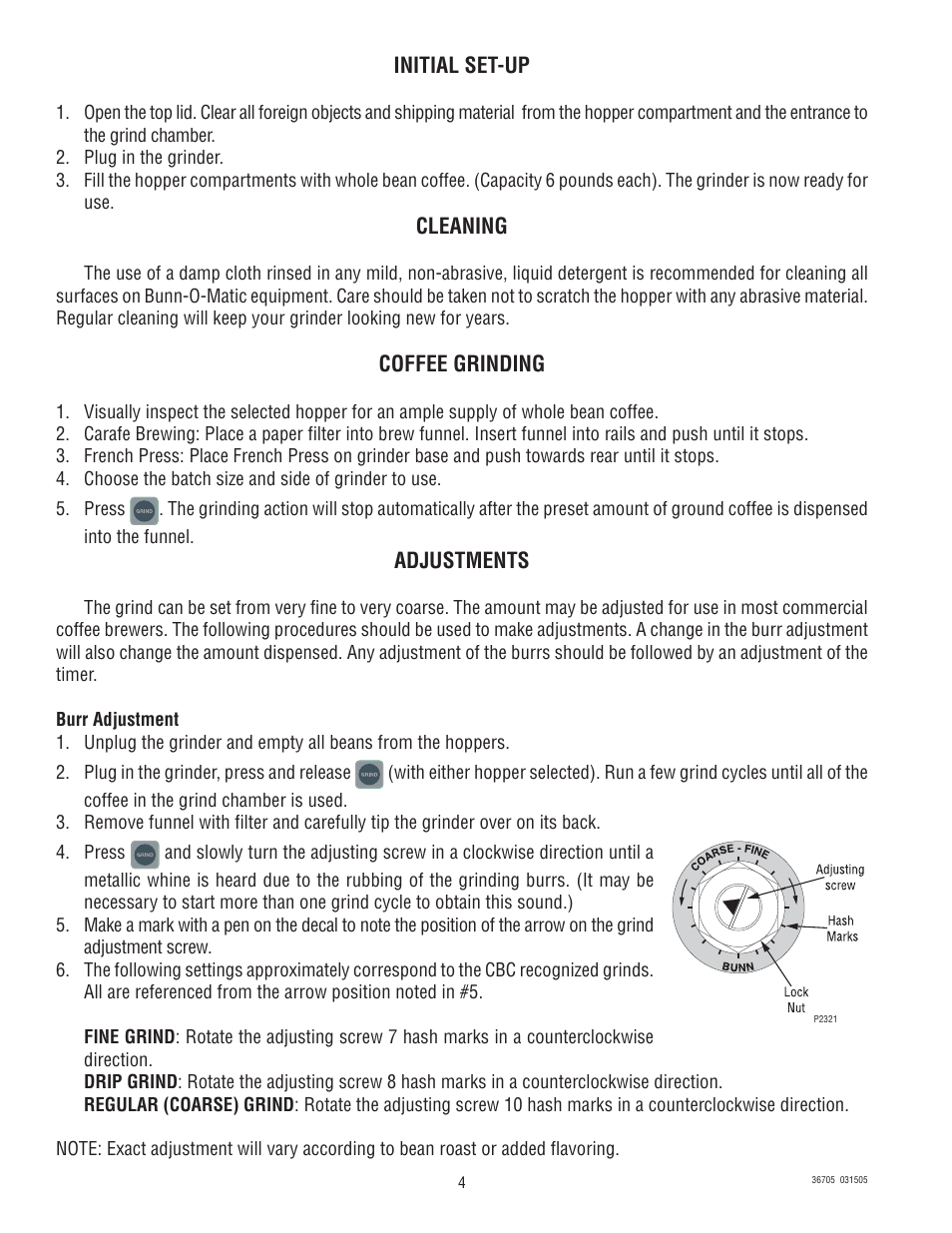 Bunn FPG-2 DBC User Manual | Page 4 / 6