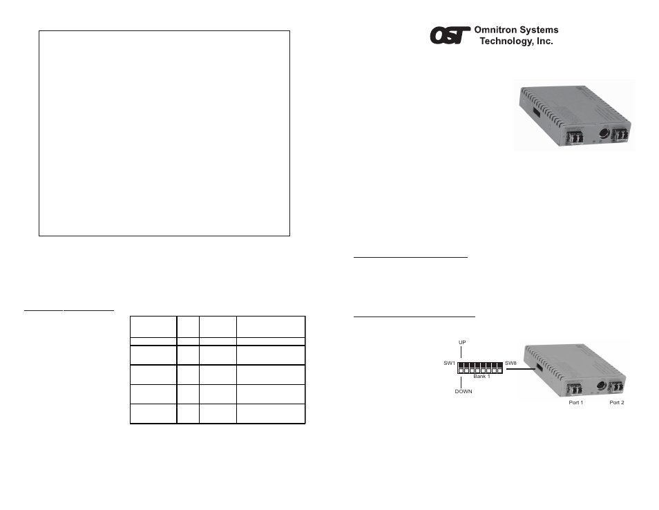 Omnitron Systems Technology iConverter 2FXM Standalone Quick Start User Manual | 2 pages