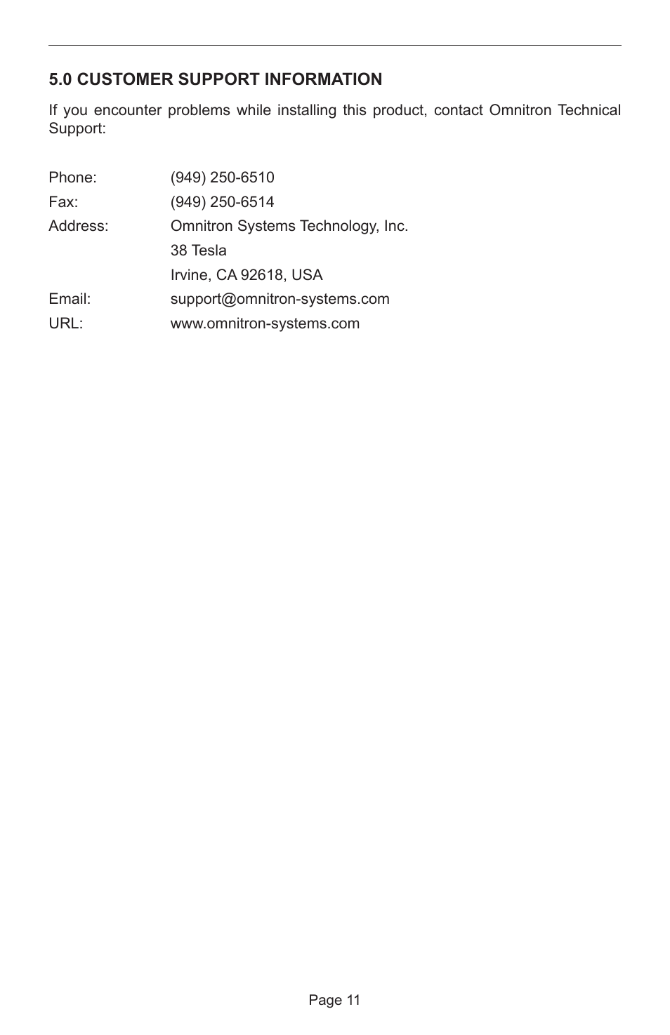 Omnitron Systems Technology iConverter 2-Module Power Chassis User Manual | Page 11 / 12