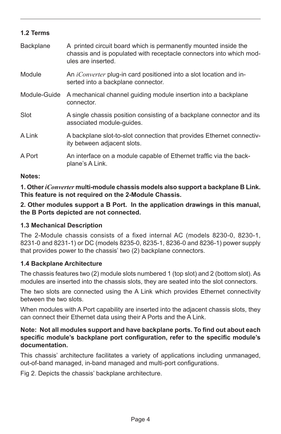 Omnitron Systems Technology iConverter 2-Module Power Chassis User Manual | Page 4 / 12