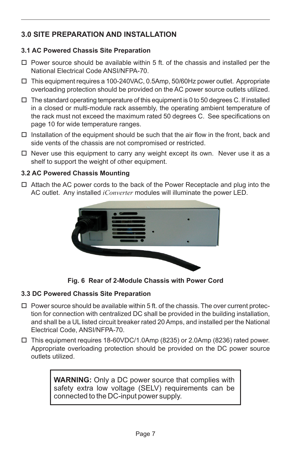 Omnitron Systems Technology iConverter 2-Module Power Chassis User Manual | Page 7 / 12