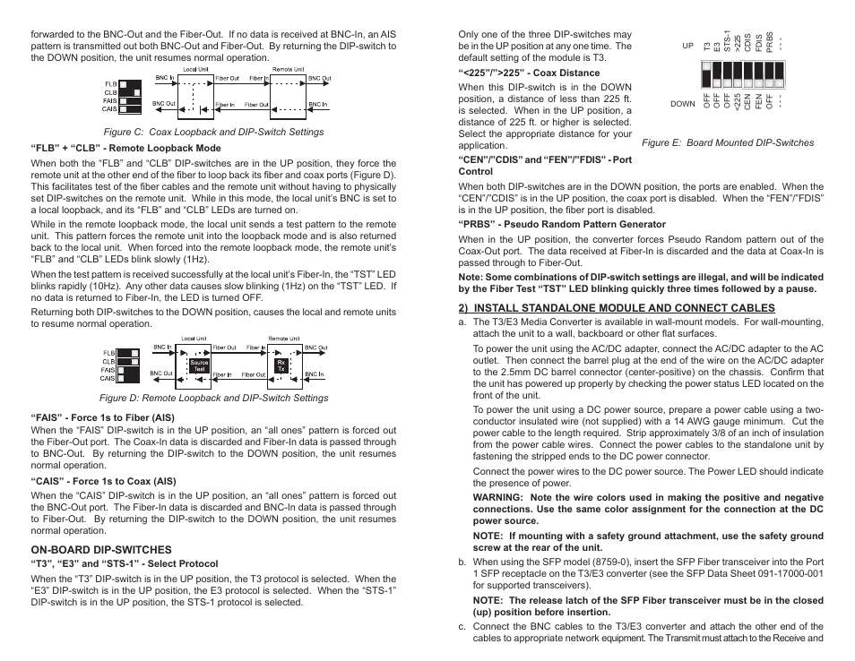 Omnitron Systems Technology iConverter T3/E3 Standalone Module User Manual | Page 2 / 2