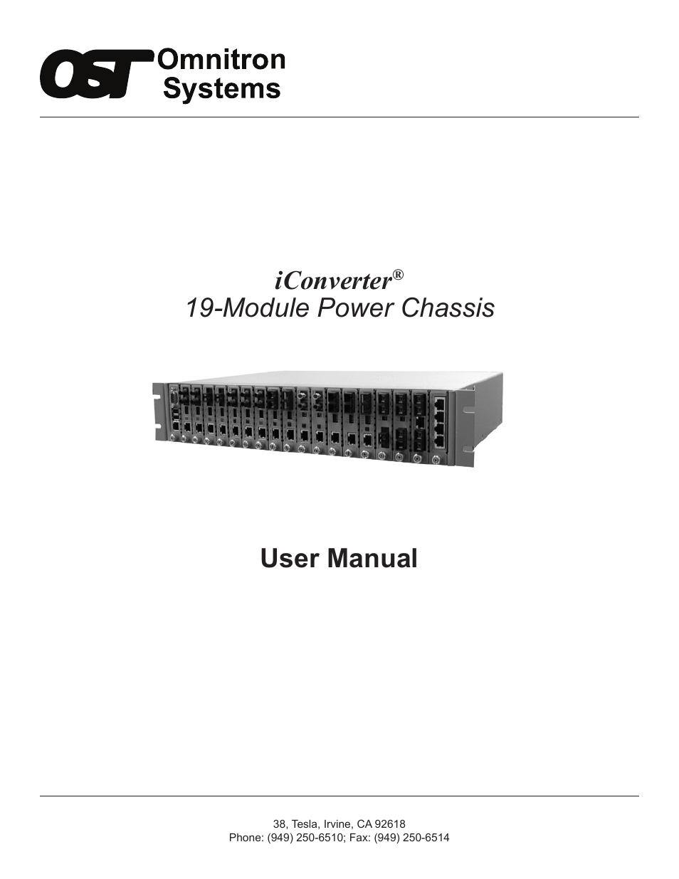 Omnitron Systems Technology iConverter 19-Module Chassis User Manual | 10 pages