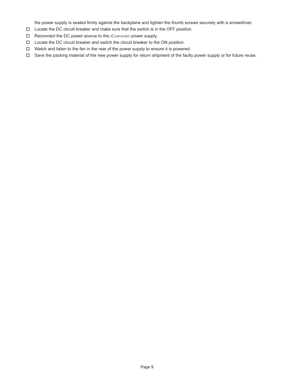 Omnitron Systems Technology iConverter 19-Module Chassis User Manual | Page 9 / 10