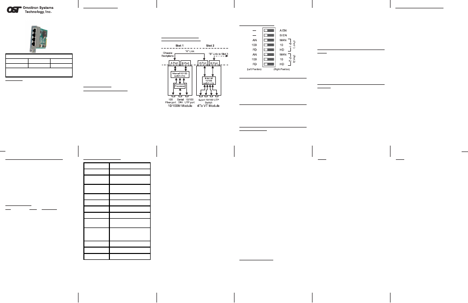 Omnitron Systems Technology iConverter 4Tx VT User Manual | 1 page