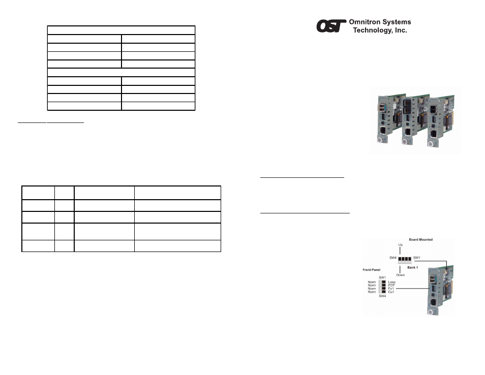 Omnitron Systems Technology iConverter T1/E1 Plugin Module User Manual | 2 pages