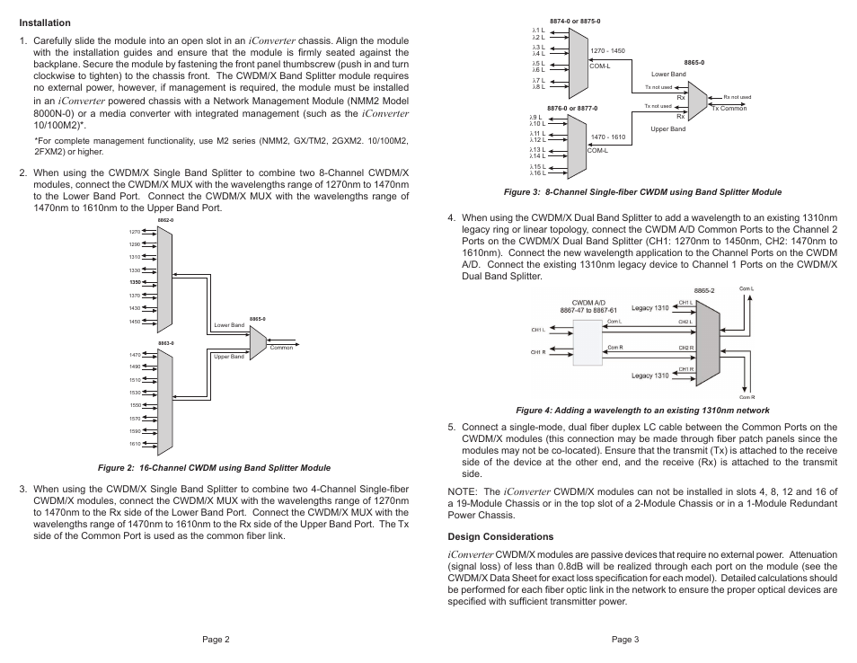 Iconverter | Omnitron Systems Technology Band Splitter User Manual | Page 2 / 2