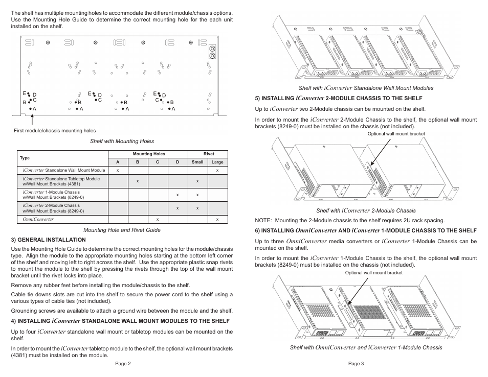 Omnitron Systems Technology iConverter 1U Rack-Mount Shelf User Manual | Page 2 / 2