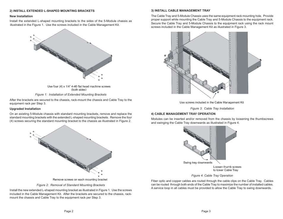 Omnitron Systems Technology Cable Management Kit for 5-Module Chassis User Manual | Page 2 / 2