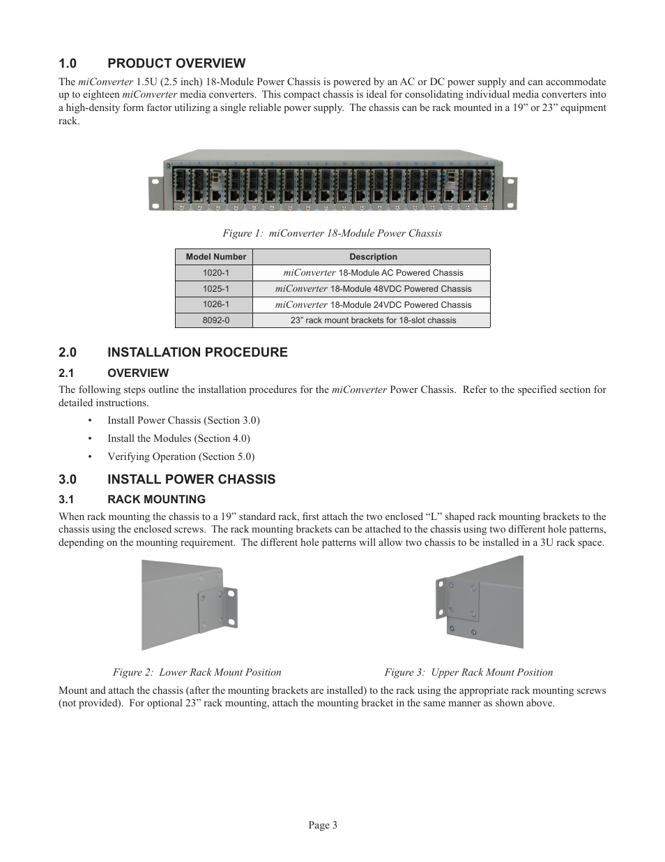 Omnitron Systems Technology miConverter 18-Module Chassis User Manual | Page 3 / 7