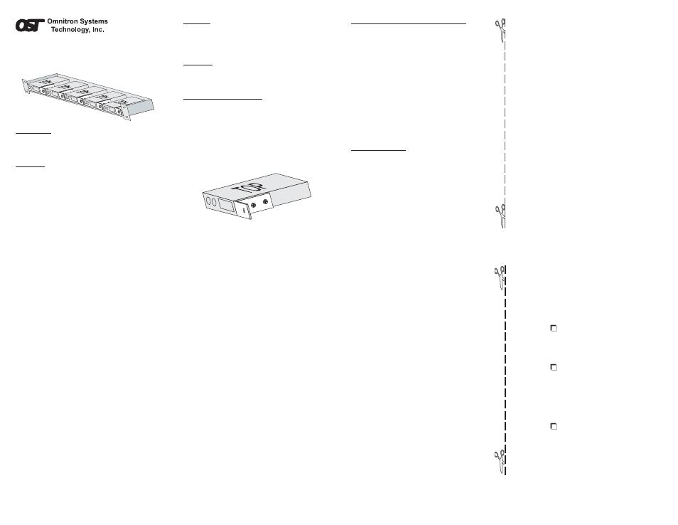 Omnitron Systems Technology FlexPoint 5-Unit Rack-Mounting Shelf User Manual | 1 page