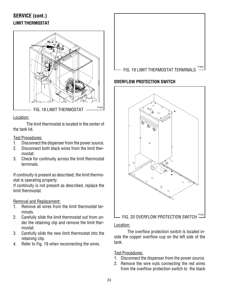 Service (cont.) | Bunn FMD-1 User Manual | Page 24 / 30