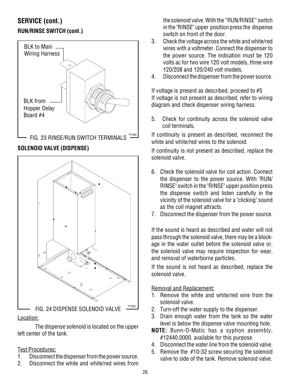 Bunn FMD-1 User Manual | Page 26 / 30