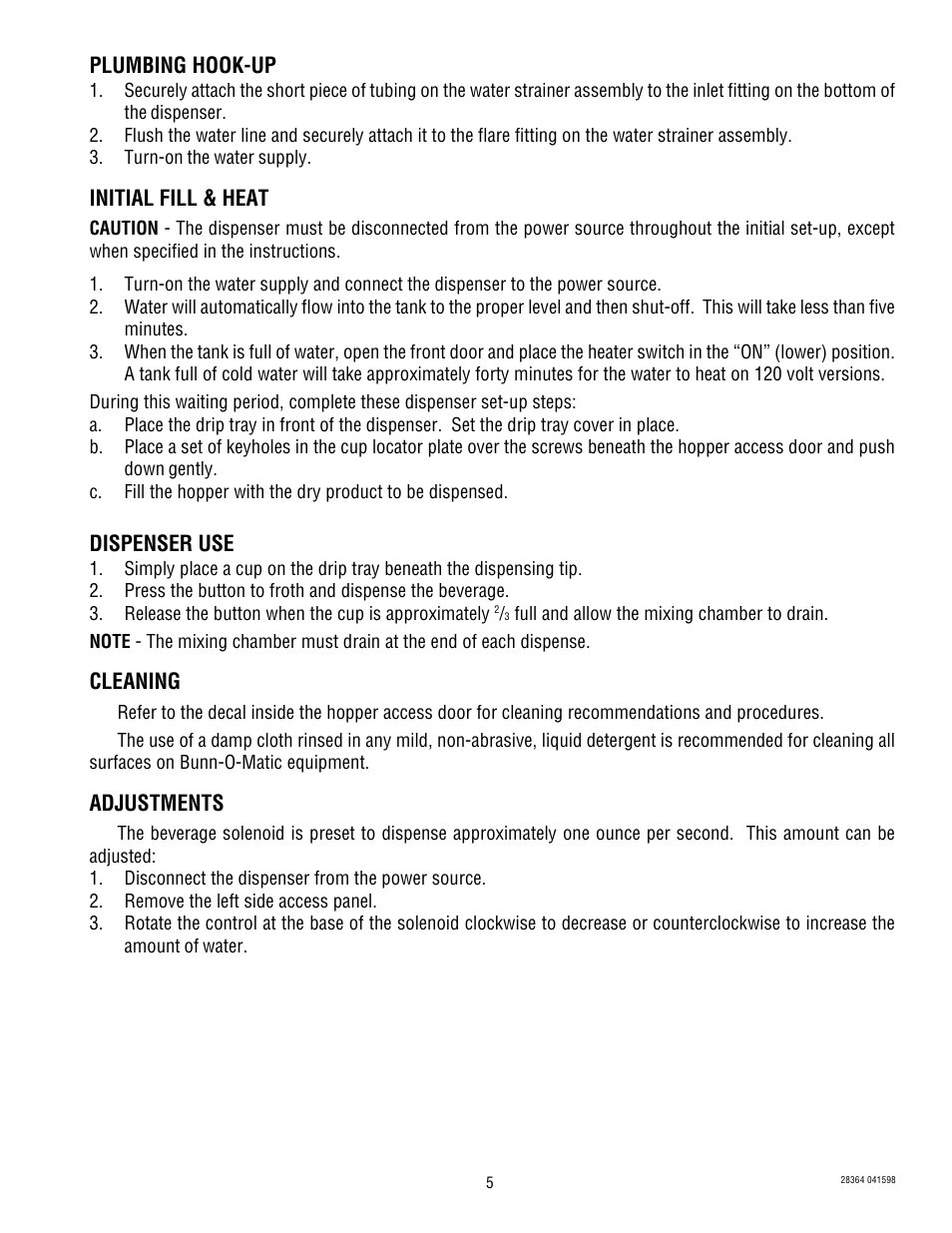 Bunn FMD-1 User Manual | Page 5 / 30